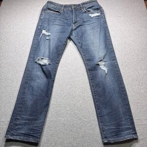 American Eagle Extreme Flex 4 Distressed Slim Jeans Mens 33x30 Blue Medium Wash